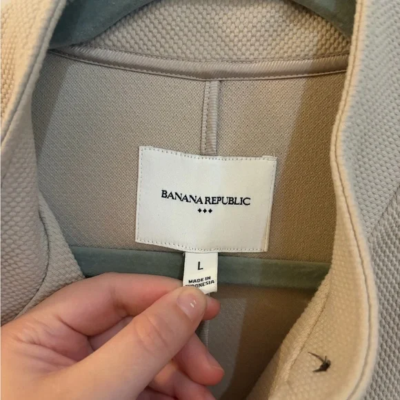 Banana Republic Knit Pique Blazer Hardly Worn Size L - Picture 10 of 12